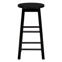 PJ Wood Classic Round Seat 29" Tall Kitchen Counter Stools For Homes, Dining Spaces, And Bars With Backless Seats & 4 Square Legs, Black (Set Of 6) 8 PJ Wood Classic Round Seat 29" Tall Kitchen Counter Stools For Homes, Dining Spaces, And Bars With Backless Seats & 4 Square Legs, Black (Set Of 6) -Furniture Specialty Store GUEST 61b79a27 f6fa 43ab b82d 7c029444d4ad