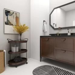 Wood 3 Tier Oval Tray Cart Brown - Olivia & May 29 Wood 3 Tier Oval Tray Cart Brown - Olivia & May -Furniture Specialty Store GUEST 61f64e5f 3134 41a0 b4ef d041828879d4