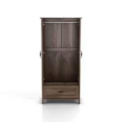 Nurembo 1 Drawer Wardrobe Closet Distressed Walnut - HOMES: Inside + Out -Furniture Specialty Store GUEST 624530cf d6e7 4402 b28b c4e6bccae9fe