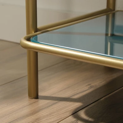 63" Coral Cape Bookcase With Metal And Glass Satin Gold - Sauder 4 63" Coral Cape Bookcase With Metal And Glass Satin Gold - Sauder - Image 2