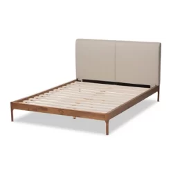 Aveneil Walnut Finished Platform Bed - Baxton Studio -Furniture Specialty Store GUEST 628229b8 2e34 4e3f 8738 f47ac791293b