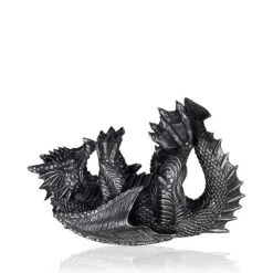 True Dragon Wine Bottle Holder | Fantasy Tabletop Statue, Gothic Wine Accessory, Soft Base Protects Tables, Pewter Color Finish