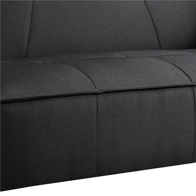 Yaheetech Fabric Futon Sofa Bed With Armrest Adjustable Backrest For Living Room 10 Yaheetech Fabric Futon Sofa Bed With Armrest Adjustable Backrest For Living Room - Image 8