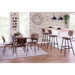 Austin 32" Industrial Dining Table Antique Metal Finish - LumiSource -Furniture Specialty Store GUEST 64207cb6 2311 46ff 9db4 a3ff3118904b