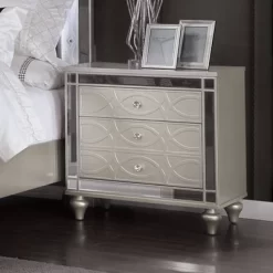 3pc Queen La Mesa Bed Nightstand And Dresser Set Silver - HOMES: Inside + Out 18 3pc Queen La Mesa Bed Nightstand And Dresser Set Silver - HOMES: Inside + Out -Furniture Specialty Store GUEST 6448d2a1 cdea 4ba2 a27a 001adc649976