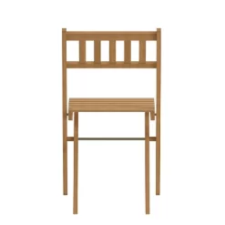 Emma And Oliver Set Of 2 All Natural Weather Resistant Acacia Wood Folding Patio Bistro Chairs In A Natural Finish With Protective Teak Oil Layer -Furniture Specialty Store GUEST 64624892 858e 4377 96de 04918efcd800