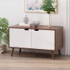 Pickfair Mid-Century Modern 2 Door Cabinet Walnut/White - Christopher Knight Home -Furniture Specialty Store GUEST 648b3cd1 520b 4d80 9f64 84367fedf13b