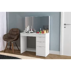 Linden Vanity With Mirror White - Polifurniture -Furniture Specialty Store GUEST 6495a499 408a 4216 b1b1 21b7f9891d4f