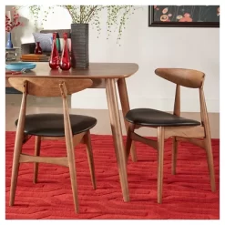 Set Of 2 Cortland Danish Modern Walnut Dining Chair - Inspire Q -Furniture Specialty Store GUEST 652f1473 9cba 4c14 b6c1 8fc551b67c5d