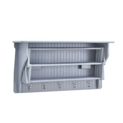 36" X 18" Wall Shelf With Collapsible Drying Rack And Hooks - Danya B. -Furniture Specialty Store GUEST 65cd9116 2b89 4720 911a b8435487e2a1