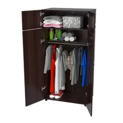 4 Door Wardrobe/Armoire Espresso - Inval -Furniture Specialty Store GUEST 65f27695 6c8f 4897 b12f 749b10b46469