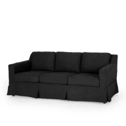 Arrastra Contemporary Fabric 3 Seater Sofa With Skirt - Christopher Knight Home -Furniture Specialty Store GUEST 65ffc232 5e6e 487a 8cc4 9e95f992bcbe