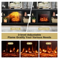 Costway 58'' 2-Tier Fireplace TV Stand W/18'' Electric Fireplace Up To 65'' -Furniture Specialty Store GUEST 670e28fc 2c7a 4e33 ad53 c409e23cc638