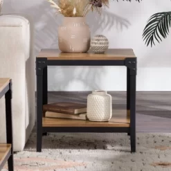 Set Of 2 Benny Urban Industrial Angle Iron Side Tables - Saracina Home -Furniture Specialty Store GUEST 6787a235 c482 4325 8c73 2cb21fa3a98b