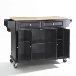 Full Size Wood Top Kitchen Cart Black - Crosley -Furniture Specialty Store GUEST 67d476c7 bccc 4237 a1b8 4960da6bd300