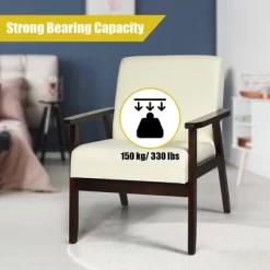 Costway Set Of 2 Fabric Accent Armchair Solid Wood Upholstered Lounge Chair YellowBeigeGrey OrangeBlueGrey -Furniture Specialty Store GUEST 688015aa f7b4 42bb 9633 fcecb52831f0