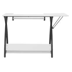 Comet Plus Sewing/Office Table With Fold Down Top, Height Adjustable Platform And Bottom Storage Shelf Black/White - Sew Ready 21 Comet Plus Sewing/Office Table With Fold Down Top, Height Adjustable Platform And Bottom Storage Shelf Black/White - Sew Ready -Furniture Specialty Store GUEST 68c83141 1048 4b23 9c79 dcea67f8829e