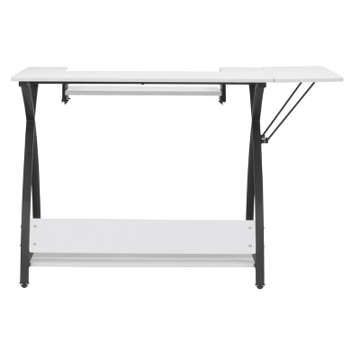 Comet Plus Sewing/Office Table With Fold Down Top, Height Adjustable Platform And Bottom Storage Shelf Black/White - Sew Ready 8 Comet Plus Sewing/Office Table With Fold Down Top, Height Adjustable Platform And Bottom Storage Shelf Black/White - Sew Ready - Image 6