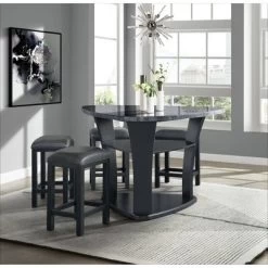 Set Of 2 Colton Counter Height Stools Dark Gray - Picket House Furnishings