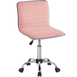 Yaheetech Velvet Low Back Armless Desk Chair Office Chair With Wheels -Furniture Specialty Store GUEST 69e71015 1a69 4cd5 b7ff 108d9b8b1f79