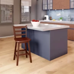 Scalera Ladder Back Swivel Seat Barstool Walnut - Winsome -Furniture Specialty Store GUEST 6a45b6c1 8116 4e4e 8cd4 f8ba59ccb6c1