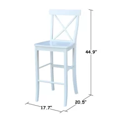 30" X-Back Counter Height Barstool White - International Concepts -Furniture Specialty Store GUEST 6ab0f917 0e43 4f11 abc3 a918b56412f1