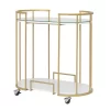 Pavillion 2 Tier Oval Bar Serving Cart Shelves With Glass Mirror Gold - Studio Designs -Furniture Specialty Store GUEST 6bf6a5c8 ddf2 46ba 991b 0c077b7d4d90