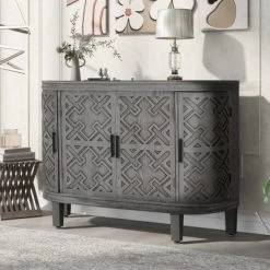 Accent Storage Cabinet Wooden Sideboard Cabinet With Antique Pattern Doors-ModernLuxe -Furniture Specialty Store GUEST 6cdfb631 b708 41ca aefd 53ec26401f15