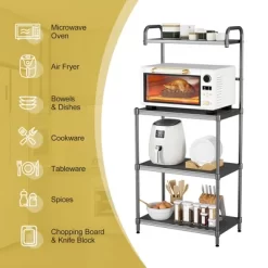 Costway 4-Tier Baker's Rack Microwave Oven Stand Shelves Kitchen Storage Rack Organizer -Furniture Specialty Store GUEST 6d18b7ad 95df 48e9 bfe9 ed569716e8a4