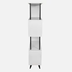 60.5" 5 Tier S Shaped Bookcase White/Black - Danya B. -Furniture Specialty Store GUEST 6d9e1e05 a521 4114 acf8 462668752086