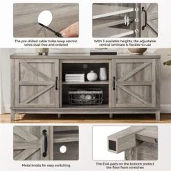 Yaheetech Farmhouse TV Stand For TVs Up To 65in Entertainment Center With Storage Cabinet -Furniture Specialty Store GUEST 6da27d0f df10 4331 b8fb 7d65d35a9705