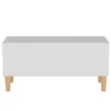 Storage Bench Twill White - Skyline Furniture
