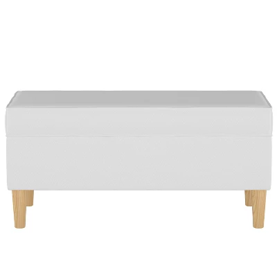 Storage Bench Twill White - Skyline Furniture 3 Storage Bench Twill White - Skyline Furniture