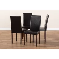 Set Of 4 Andrew Modern Dining Chairs Dark Brown - Baxton Studio -Furniture Specialty Store GUEST 6e604f44 3bfe 460a 8488 b326e841e30a