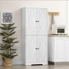 HOMCOM 70.75" Farmhouse Tall Kitchen Pantry Storage Cabinet, Freestanding Cabinets With Doors And Shelves, Kitchen Shelf Storage With 4 Tiers, White -Furniture Specialty Store GUEST 6e848fa2 c889 49b2 bea8 43c2bc38e2c3