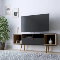 Theodore TV Stand For TVs Up To 60" - Manhattan Comfort