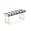 Maritza Lisa Retro Green Floral Pattern Bench Green - Deny Designs