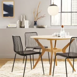 Set Of 2 Sodra Rounded Seat Wire Dining Chair Black - Threshold™ -Furniture Specialty Store GUEST 6f05db17 a1e7 4f0e aa70 cf0fd57b7d88