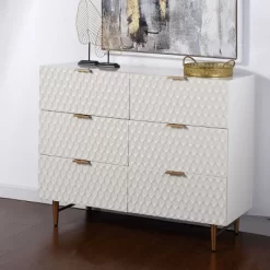 6 Drawer With Handles Accent Dresser Cream/Gold - StyleCraft -Furniture Specialty Store GUEST 6f3aef33 2a59 49a0 9a1c 60db295eea39