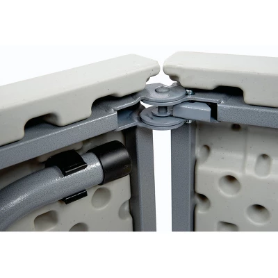 3pc Folding Table And Bench Set Light Gray - OSP Home Furnishings 7 3pc Folding Table And Bench Set Light Gray - OSP Home Furnishings - Image 5