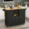 Costway Rolling Kitchen Island Utility Serving Cart With Drop Leaf Wine Rack Drawer -Furniture Specialty Store GUEST 6f8aeb18 a272 4d9e b812 1e0547bac017