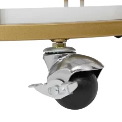 Pavillion 2 Tier Oval Bar Serving Cart Shelves With Glass Mirror Gold - Studio Designs -Furniture Specialty Store GUEST 6f9939ed e4dd 418e 8d9c 6d191e87755a