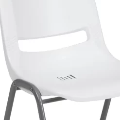 Emma And Oliver White Ergonomic Shell Student Stack Chair - Classroom Chair / Office Guest Chair -Furniture Specialty Store GUEST 6fc9936a 84b5 4251 bea8 cf0becf81828