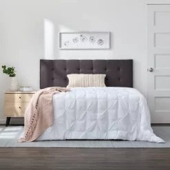 Emmie Adjustable Upholstered Headboard With Square Tufting - Brookside Home