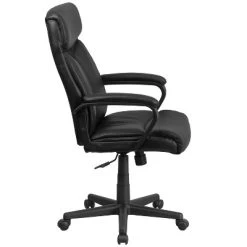 Flash Furniture Raya High Back Black LeatherSoft Executive Swivel Office Chair With Slight Mesh Accent And Arms -Furniture Specialty Store GUEST 7096a8a7 16ef 436a 9d2a a38409758ac6