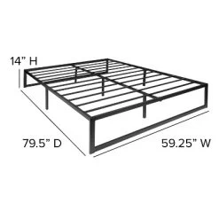 Flash Furniture 14 Inch Metal Platform Bed Frame - No Box Spring Needed With Steel Slat Support And Quick Lock Functionality -Furniture Specialty Store GUEST 718e3e64 20e4 4f43 8843 771a68e68c24