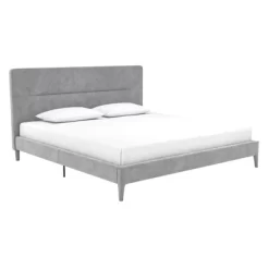 Westerleigh Upholstered Platform Bed With Minimalist Tufted Headboard Light Gray - CosmoLiving By Cosmopolitan -Furniture Specialty Store GUEST 71de13df 32e2 442b b39a 2b29bd9884c0