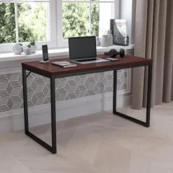 Flash Furniture Tiverton Industrial Modern Desk - Commercial Grade Office Computer Desk And Home Office Desk - 47" Long