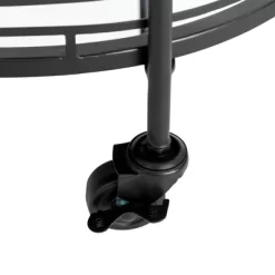 Deluxe 2 Tier Metal Oval Mirrored Bar Cart Black - Glitzhome -Furniture Specialty Store GUEST 73222531 6e5b 419b b780 f91e31daa5df