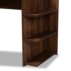 Garnet Wood Desk With Shelves Walnut/Brown - Baxton Studio -Furniture Specialty Store GUEST 743c3a86 4d19 4df7 9c9d e2fe572c9cca